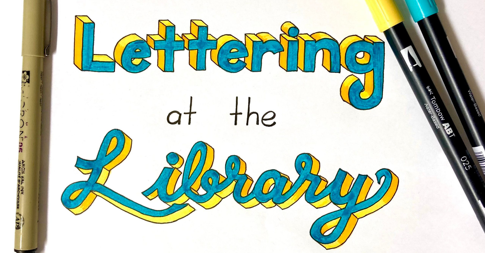 lettering at the lib